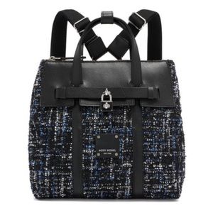 Henri Bendel Black Tweed Jetsetter Mini Backpack